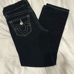 Black Corduroy True Religion Pants